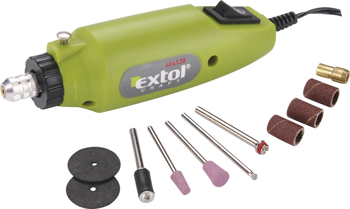 Extol 404120 mini köszörű- és fúrógép (tartozékokkal) termék fő termékképe