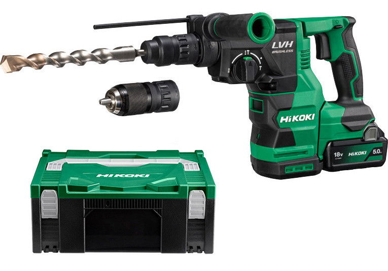 HiKoki DH1826DC-WPZ akkus SDS-plus fúró-vésőkalapács (2 x 5.0 Ah Li-ion akkuval, Hitbox kofferben) termék fő termékképe