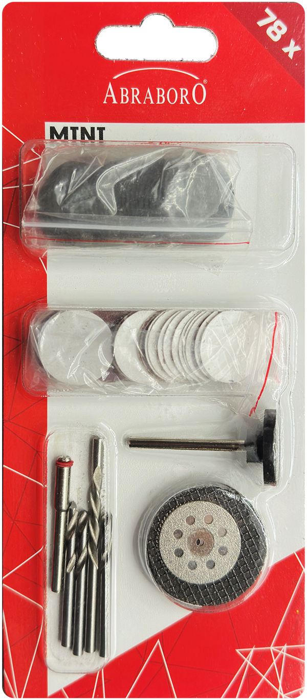 Abraboro MINI-TOOL vegyes csiszolókészlet, 78 részes termék fő termékképe