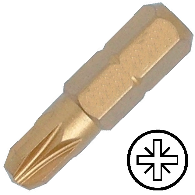 KENNEDY No.3 Pozidriv titán csavarhúzó bit 5/16" hatszög illesztéssel, 30 mm termék fő termékképe