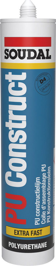Soudal PU Construct Extra Fast D4 poliuretán építőipari ragasztó, 310 ml termék fő termékképe