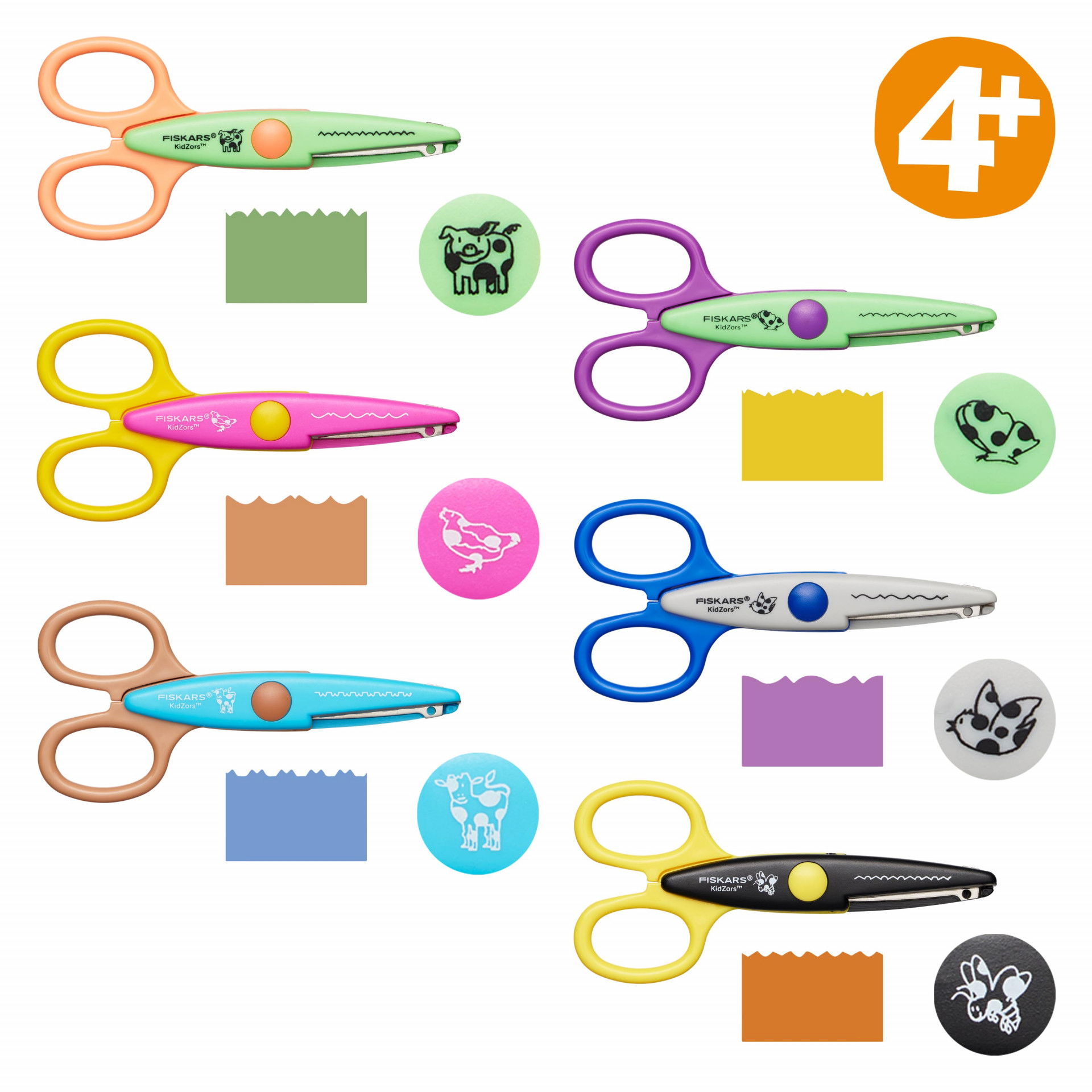 Fiskars Kidzors™ olló készlet, 6 db/csomag termék fő termékképe
