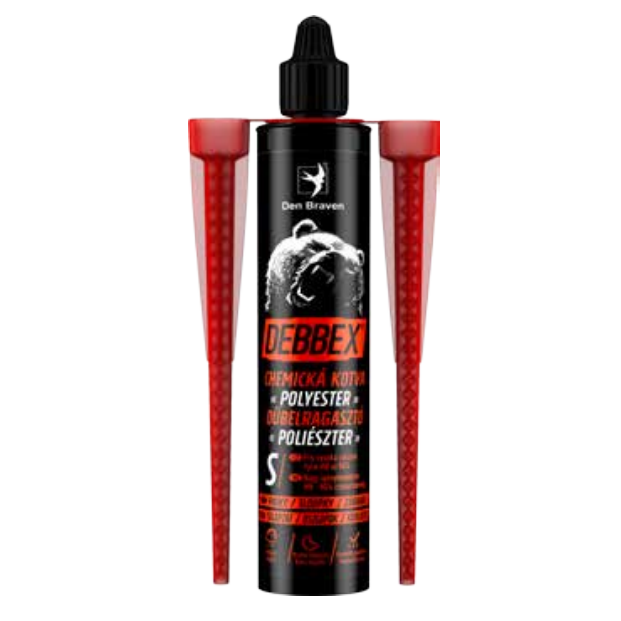 Den Braven Debbex poliészter dübelragasztó, szürke 300 ml termék fő termékképe