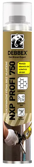 Den Braven NXP PROFI 750 enyhén dagadó hab, pisztolyos flakon, szürke, 750 ml termék fő termékképe
