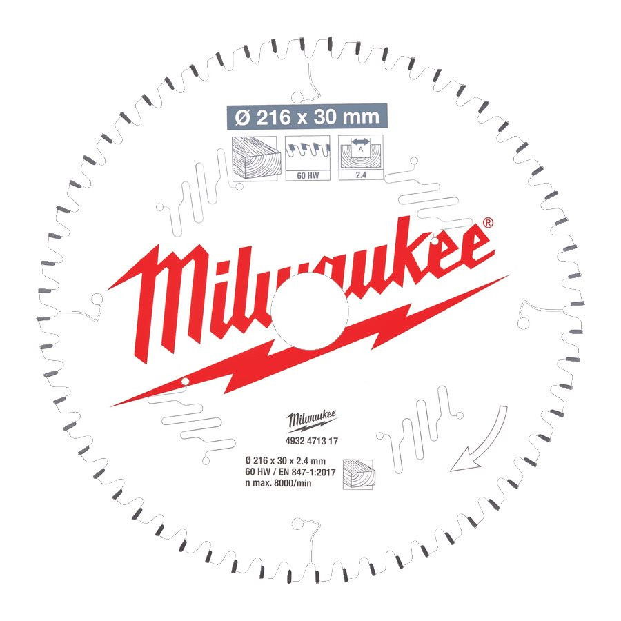 Milwaukee CSB MS W körfűrészlap 216/30/60ATB termék fő termékképe