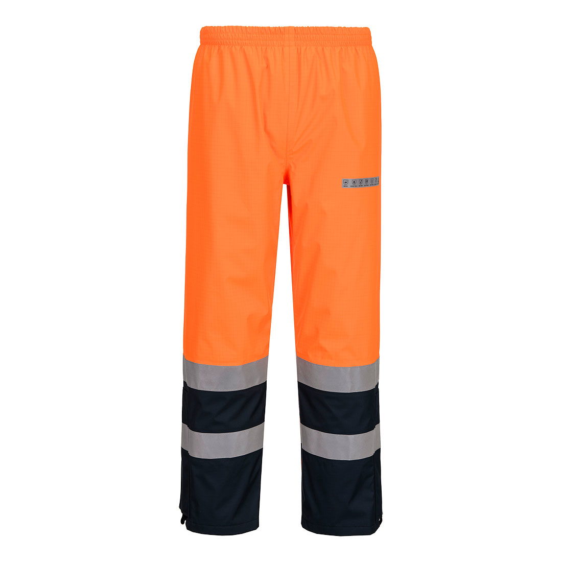 Portwest FR410 -  Bizflame Rain+ Hi-Vis Light Arc lángálló nadrág, narancs/tengerészkék termék fő termékképe